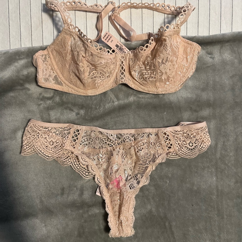 Victorias Secret NWT Dream Angels 2 piece set - nude